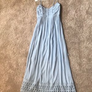 Lace trim maternity dress